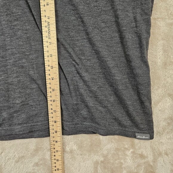 Eddie Bauer Henley Shirt Short Sleeve Buttons Men's Size XXL 2XL Gray Casual - Picture 7 of 10